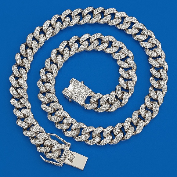 20 inch x 14 mm Cuban Link Chain Necklace for Men and Women - Picture 2 of 5